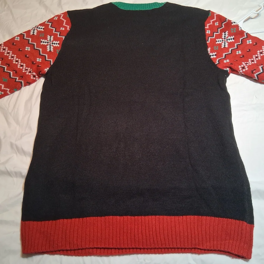 NWT - Ugly Christmas Sweater - Light It Up Polar Bear in Christmas Colors Size L - Picture 6 of 7